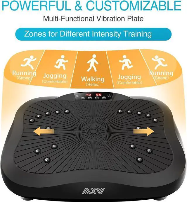 Alt view image 5 of 7 - AXV Vibration Plate Exercise Machine Whole Body Workout Vibrate Fitness Platform Lymphatic Drainage Machine for Weight Loss Shaping Toning Wellness Home Gyms Workout