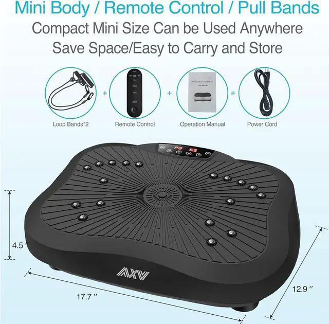 Alt view image 6 of 7 - AXV Vibration Plate Exercise Machine Whole Body Workout Vibrate Fitness Platform Lymphatic Drainage Machine for Weight Loss Shaping Toning Wellness Home Gyms Workout