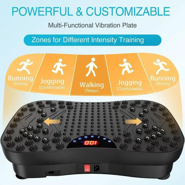 Alt view image 4 of 7 - AXV Vibration Plate Exercise Machine Whole Body Workout Portable Mini Vibrate Fitness Platform Lymphatic Drainage Machine for Weight Loss Shaping Toning Wellness Home Gyms Workout (Mini)