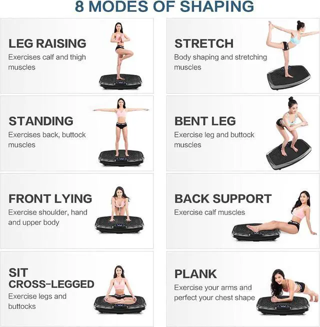 Alt view image 7 of 7 - nimto Vibration Plate Exercise Machine Whole Body Workout Vibration Fitness Platform for Home Fitness & Weight Loss + BT + Remote, 99 Levels