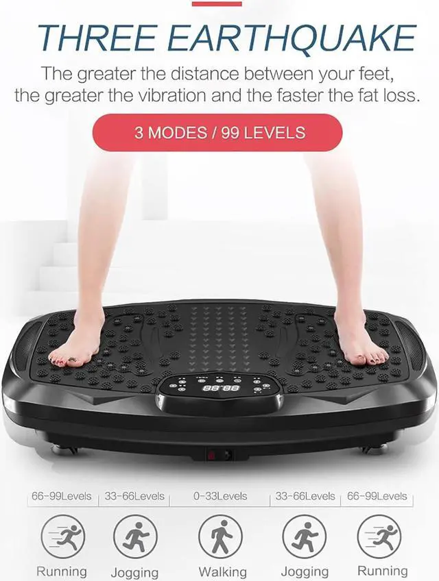 Alt view image 5 of 7 - nimto Vibration Plate Exercise Machine Whole Body Workout Vibration Fitness Platform for Home Fitness & Weight Loss + BT + Remote, 99 Levels