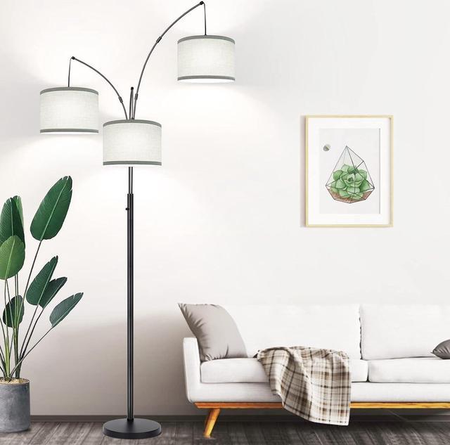 Dimmable Floor Lamp 3 Lights Arc