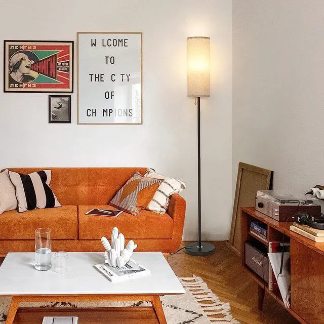 Alt view image 5 of 7 - Floor Lamp for Living Room, 3 Color Temperature Modern Standing Lamps, Minimalist Pole Lamp Tall Lamps for Bedroom Living Room Office,Black