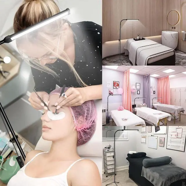 Alt view image 5 of 7 - Led Floor Lamp for eyelash extensions Standing light Floor Lamps for Office Standing Lamp Brightness eyelash lamp tattoo Light Eye Caring Reading lamp for Bedroom makeup light lash light extension