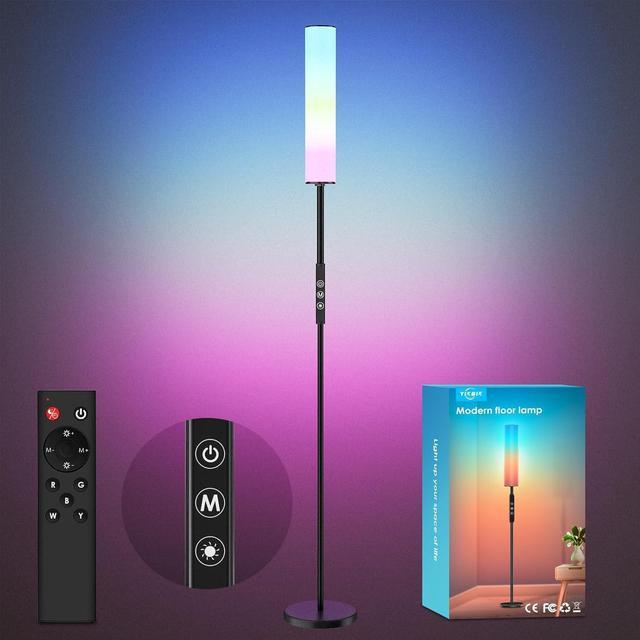 Tall RGB Corner Light - Dimmable Corner Lighting RGB Lamp - Color Changing  LED Corner Lamp - Modern LED Lamp for Bedroom or Living Room