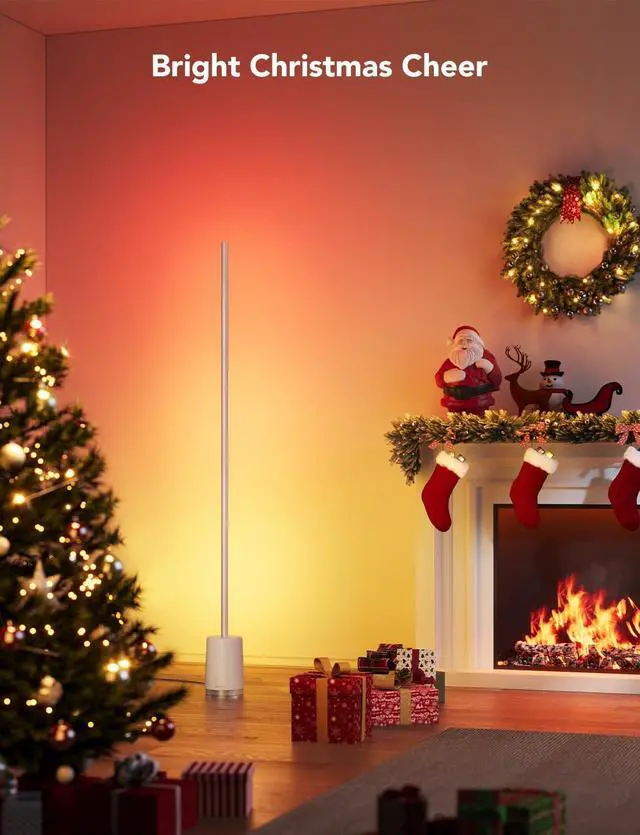 Alt view image 2 of 7 - Floor Lamp, RGBIC Lyra Color Changing Corner Lamp, Modern LED Lights with Wi-Fi App Control, 64+ Scene, DIY Modes, Music Sync, Standing Lamp, Suitable for Bedroom