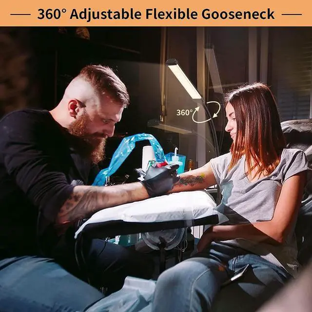 Alt view image 4 of 6 - LED Floor Lamp, Reading Lamps Floor Standing [120 LEDs with 3 Color Mode 3000K-6000K & 10 Brightness Setting] Dimmable Desk Light with Flexible Gooseneck for Living Room Bedroom Office