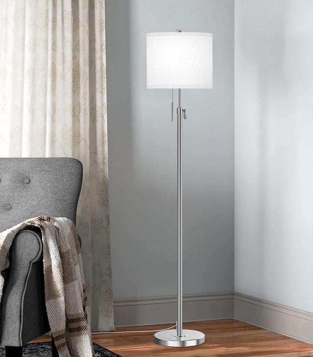 VONLUCE Black Floor Lamp retailer Modern with 3 Lights, Farmhouse Glass Lamp Shade