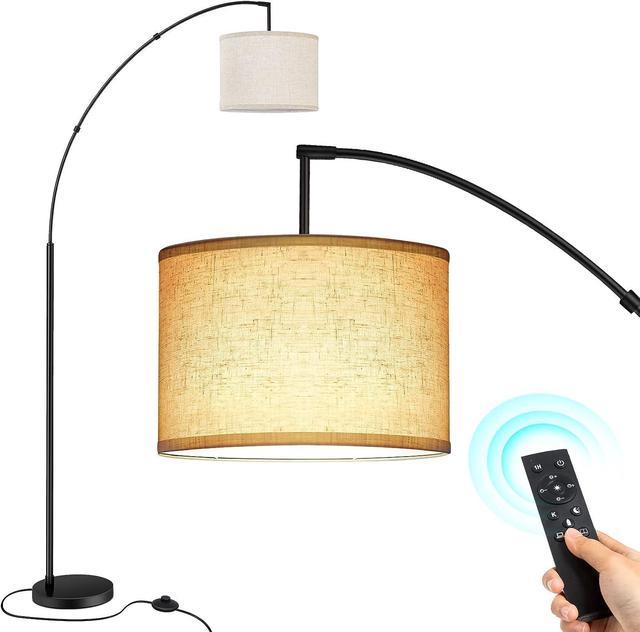 Outon LED Floor Lamp with Side Light Standing Lamp with Remote Control for Living Room White