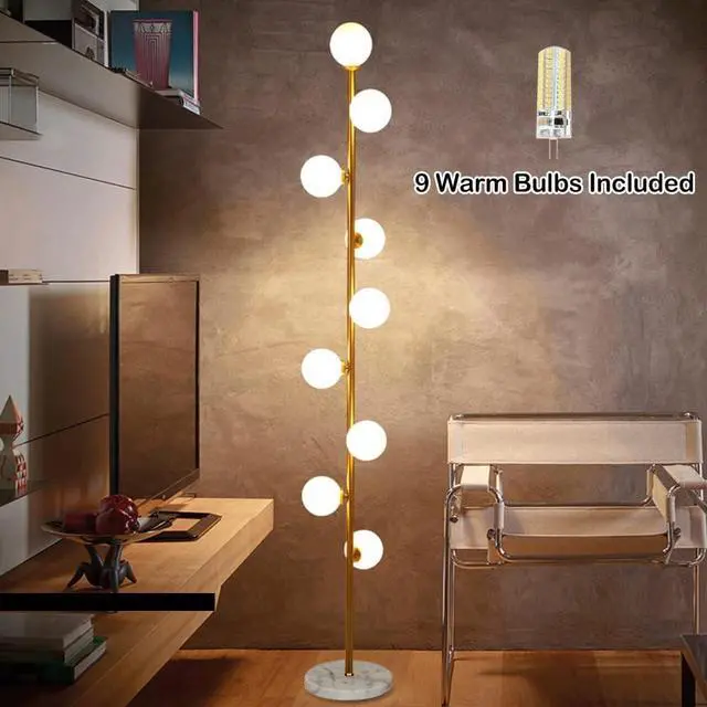 Alt view image 2 of 7 - Hsyile Lighting KU300198 Cozy Elegant Modern Creative Floor Lamp for Living Room,Bedroom,Office,9 Lights