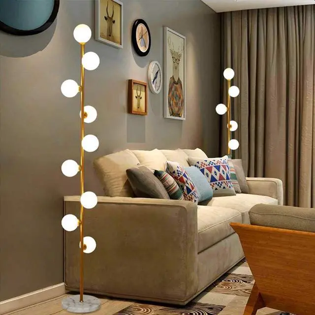 Alt view image 3 of 7 - Hsyile Lighting KU300198 Cozy Elegant Modern Creative Floor Lamp for Living Room,Bedroom,Office,9 Lights