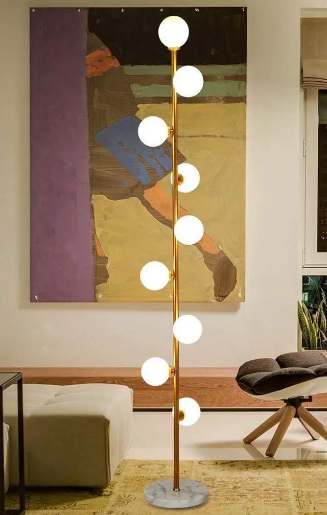 Alt view image 5 of 7 - Hsyile Lighting KU300198 Cozy Elegant Modern Creative Floor Lamp for Living Room,Bedroom,Office,9 Lights