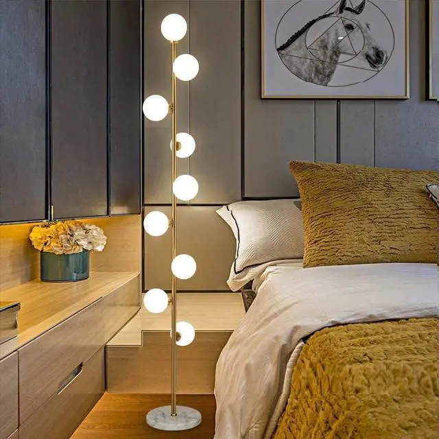 Alt view image 6 of 7 - Hsyile Lighting KU300198 Cozy Elegant Modern Creative Floor Lamp for Living Room,Bedroom,Office,9 Lights