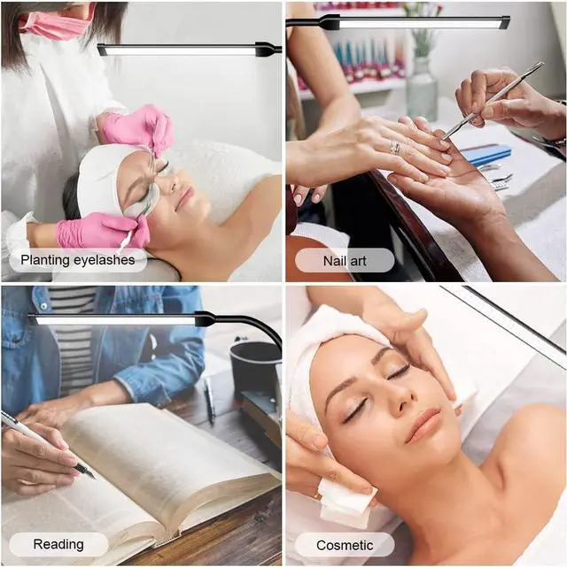 Alt view image 4 of 7 - Bright LED Floor Lamp Adjustable Gooseneck Standing Eyelash Light for Eyelash Extensions Facial Spa Salon Makeup Task Reading lamp