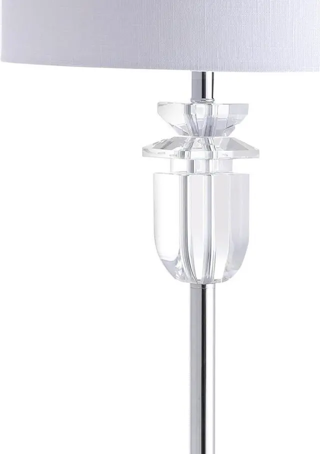 Alt view image 4 of 6 - JONATHAN Y JYL1046A Aria 63" Crystal/Metal LED Floor Lamp Contemporary,Glam,Transitional for Bedrooms, Living Room, Office, Reading, Clear/Chrome