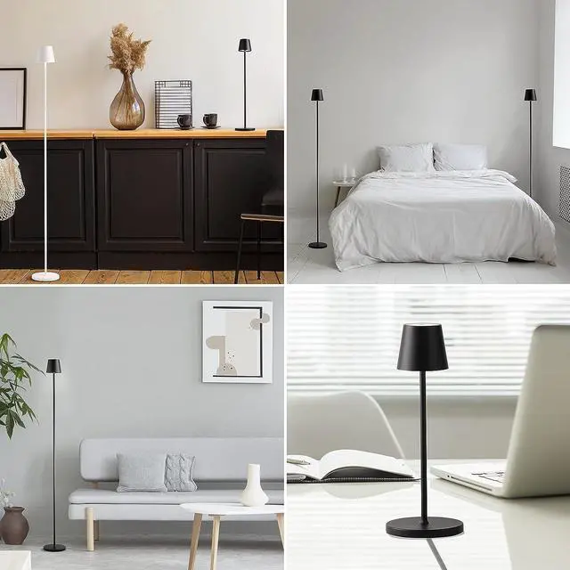 Alt view image 5 of 7 - OBright Sandy- Cordless LED Floor Lamp for Outdoor/Indoor, Rechargeable, Water Resistant, Dimmable, Carry Light, Adjustable Height Stand Lamp for Patio, Living Room, Bedside, Table Night Lamp, Black