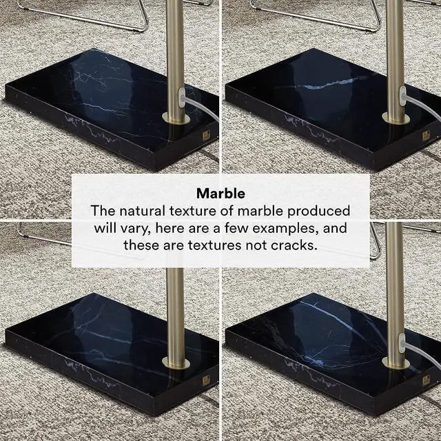 Alt view image 6 of 7 - Brightech Logan Arc Floor Lamp, Bright Standing Lamp for Living Rooms, Offices & Bedrooms, Modern Living Room Décor, Tall Hanging Floor Lamp for Reading and More  Black