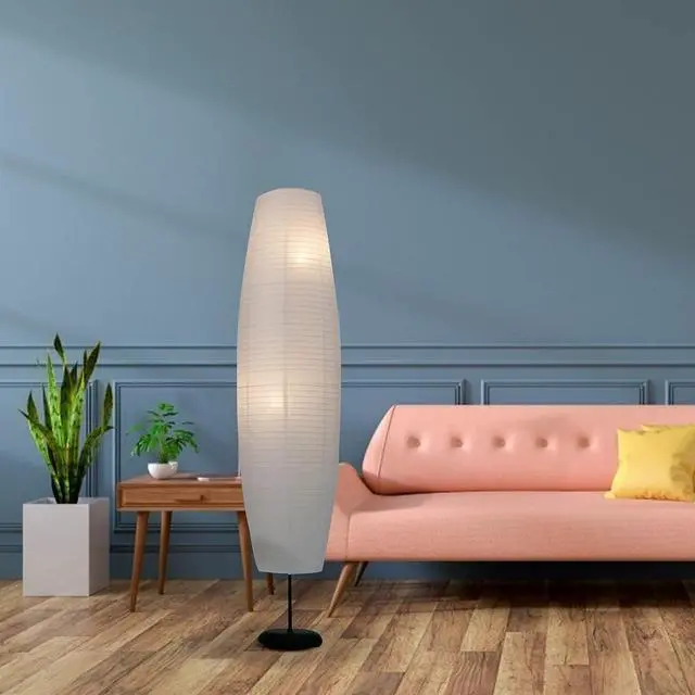 Alt view image 3 of 7 - Uonlytech Paper Floor Lampshade Light Accessories: Diploma Floor Lamp Shield Japanese Style Standing Lamps for Living Room Contemporary Floor Lamp Cover
