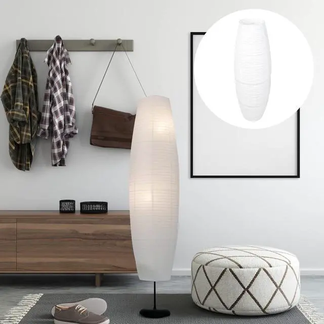 Alt view image 5 of 7 - Uonlytech Paper Floor Lampshade Light Accessories: Diploma Floor Lamp Shield Japanese Style Standing Lamps for Living Room Contemporary Floor Lamp Cover
