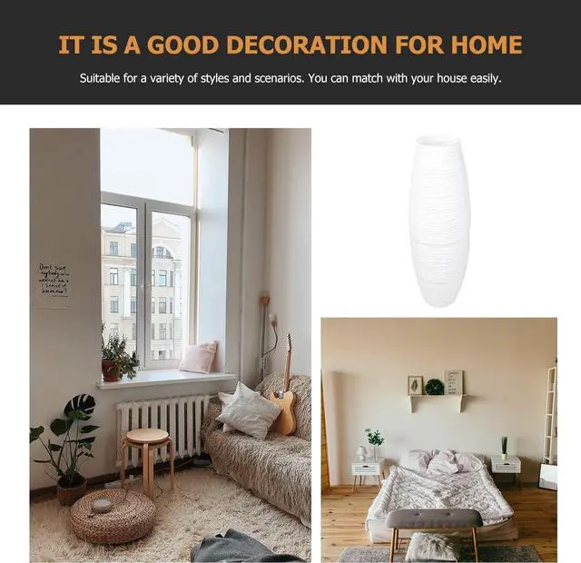Alt view image 6 of 7 - Uonlytech Paper Floor Lampshade Light Accessories: Diploma Floor Lamp Shield Japanese Style Standing Lamps for Living Room Contemporary Floor Lamp Cover