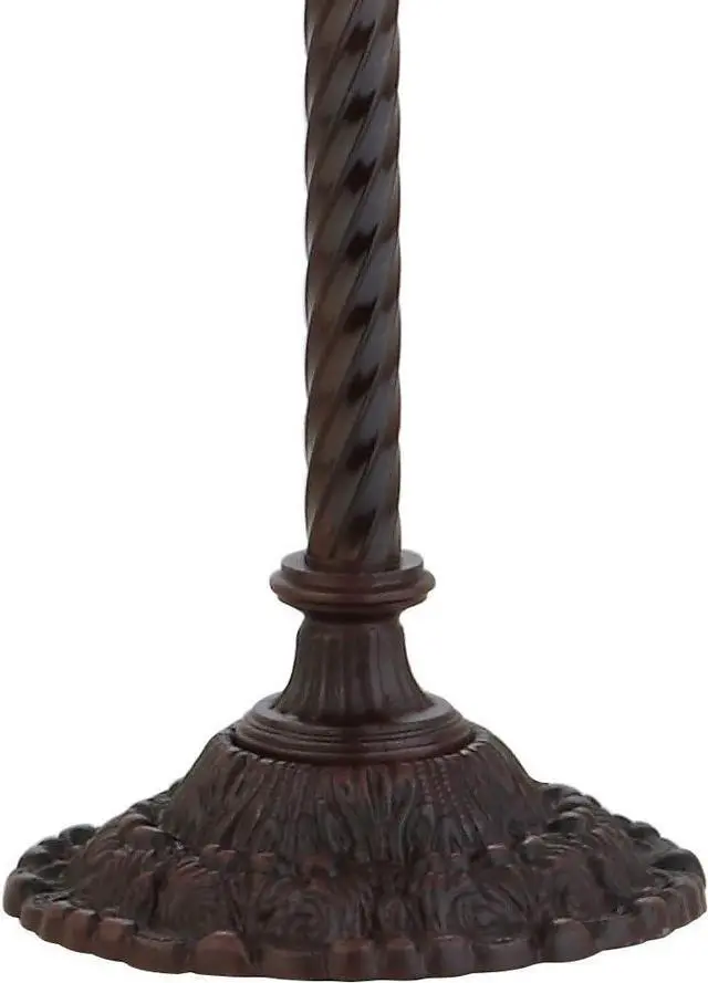 Alt view image 7 of 7 - JONATHAN Y JYL8006A Peacock Tiffany-Style 70" Torchiere LED Floor Lamp, Tiffany, Traditional, Art Nouveau Style, Office, Bedroom, Living Room, Family Room, Dining Room, Hallway, Foyer, Bronze