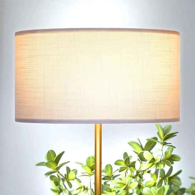 Alt view image 3 of 7 - Brightech Quinn LED Floor Lamp - Modern Standing Light for Living Rooms, Offices & Bedrooms - Mid-Century Design with Heavy Base for Reading - Great Decor - Brass/Gold