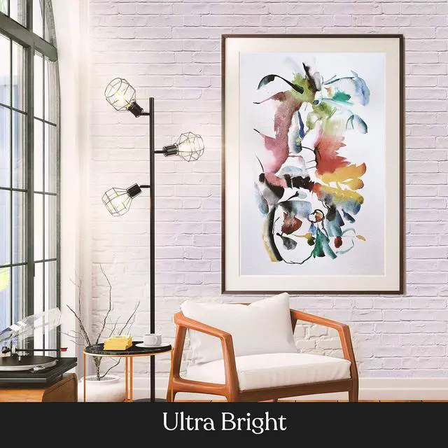 Alt view image 5 of 7 - Brightech Robin Industrial Rustic Pole Tree Floor Lamp w/ 3 Vintage Edison Bulbs