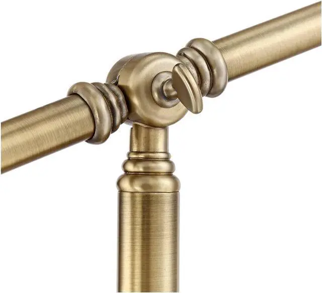 Alt view image 7 of 7 - 360 Lighting Dawson Traditional Task Pharmacy Light Floor Lamp Standing 55" Tall Antique Brass Metal Adjustable Balance Boom Arm Gold Shade Decor for Living Room Reading House Bedroom Home