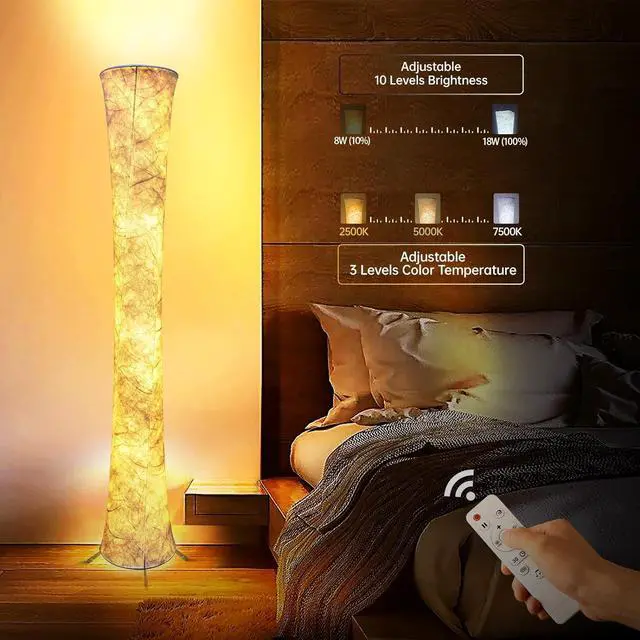 Alt view image 2 of 7 - Floor Lamp, RGB Color Changing Led Smart Lamp, Music Sync, APP Remote Control, 62'' Standing Lamp for Living Room Bedroom Game Room