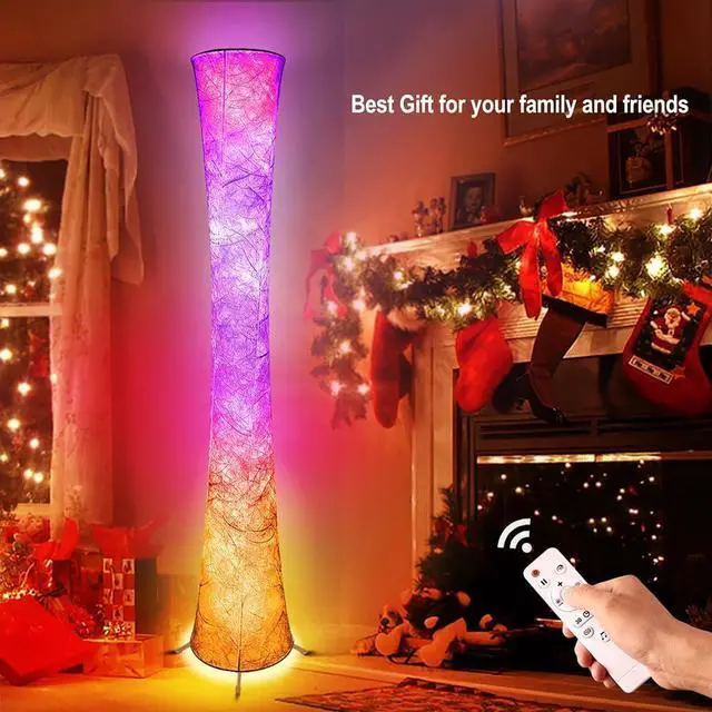 Alt view image 7 of 7 - Floor Lamp, RGB Color Changing Led Smart Lamp, Music Sync, APP Remote Control, 62'' Standing Lamp for Living Room Bedroom Game Room