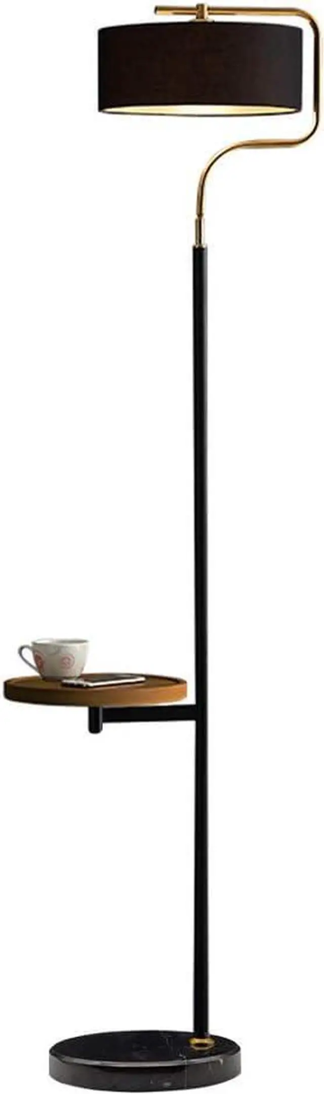 Main image of Hsyile KU300244 with USB Charging Ports Modern Reading Contemporary Modern Creative Floor Lamp for Living Room Bedroom Office - E26 Base - with a Table