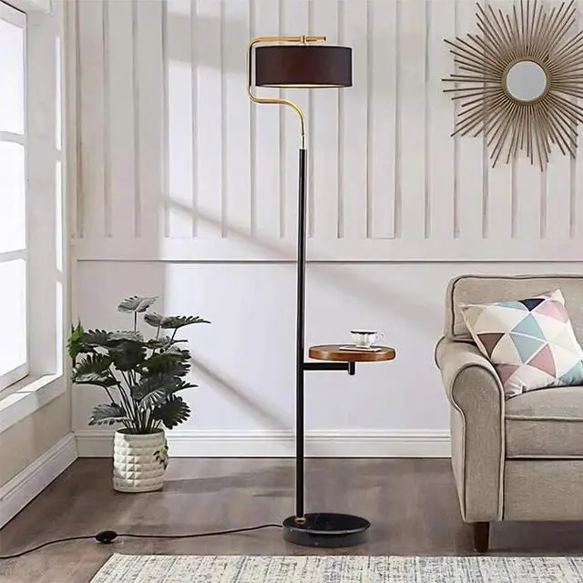 Alt view image 3 of 7 - Hsyile KU300244 with USB Charging Ports Modern Reading Contemporary Modern Creative Floor Lamp for Living Room Bedroom Office - E26 Base - with a Table