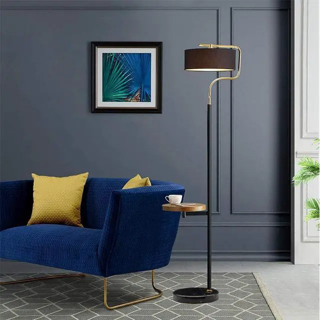Alt view image 2 of 7 - Hsyile KU300244 with USB Charging Ports Modern Reading Contemporary Modern Creative Floor Lamp for Living Room Bedroom Office - E26 Base - with a Table