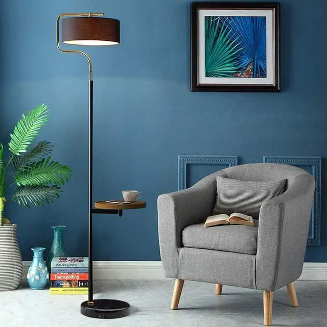 Alt view image 4 of 7 - Hsyile KU300244 with USB Charging Ports Modern Reading Contemporary Modern Creative Floor Lamp for Living Room Bedroom Office - E26 Base - with a Table