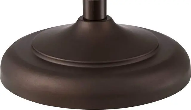 Alt view image 5 of 7 - Franklin Iron Works Ferris Industrial Rustic Farmhouse Adjustable Pharmacy Floor Lamp Downbridge 57" Tall Bronze Faux Wood Grain Metal Brown Shade for Living Room Reading House Bedroom Family Home