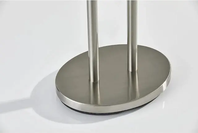 Alt view image 4 of 7 - Adesso 4016-22 Duet 62" Floor Lamp, Satin Steel, Smart Outlet Compatible
