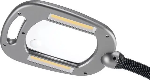Alt view image 2 of 7 - LIGHT IT! By Fulcrum, 20072-401 MultiFlex 12-LED Floor Magnifier Lamp, Silver, Single Pack