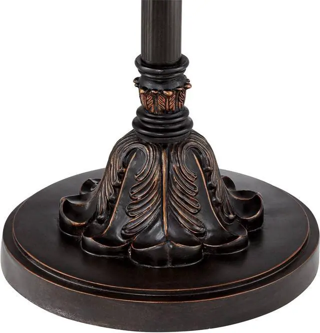 Alt view image 5 of 7 - Regency Hill Vintage Traditional Torchiere Floor Lamp Tree 72" Tall Antique Bronze Adjustable Alabaster Glass Shades Slide Dimmer Decor for Living Room Reading House Bedroom Home Office