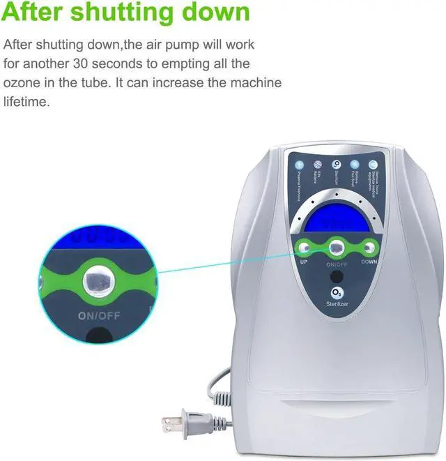 Alt view image 7 of 7 - WSTA Portable Ozone Generator,Multipurpose Ozone Machine with Timer for Home,Room,Office,Hunting