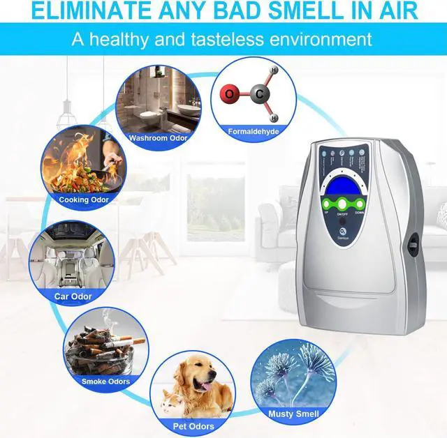 Alt view image 2 of 7 - VTAR Ozone Machine, 500mg/h Multipurpose Ozone Machine Purify Air,Water,Fruits,Vegetables,Toothbrushes,Aquarium.Fruit Cleaner Device in Water