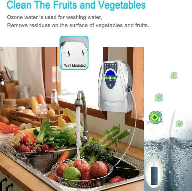 Alt view image 3 of 7 - VTAR Ozone Machine, 500mg/h Multipurpose Ozone Machine Purify Air,Water,Fruits,Vegetables,Toothbrushes,Aquarium.Fruit Cleaner Device in Water