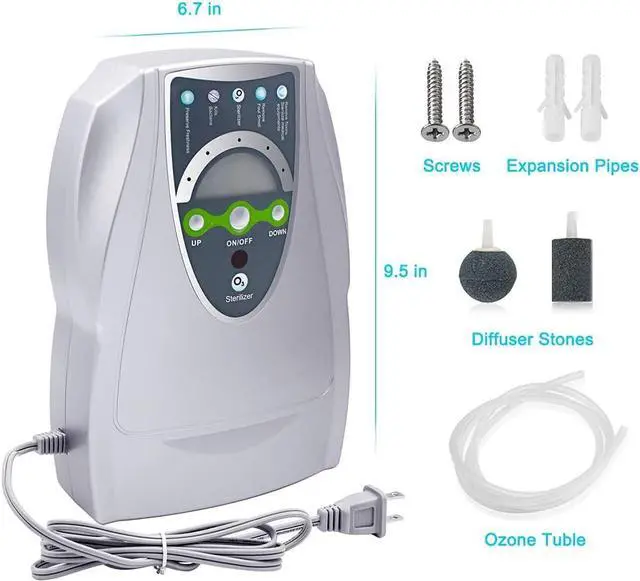Alt view image 6 of 7 - VTAR Ozone Machine, 500mg/h Multipurpose Ozone Machine Purify Air,Water,Fruits,Vegetables,Toothbrushes,Aquarium.Fruit Cleaner Device in Water