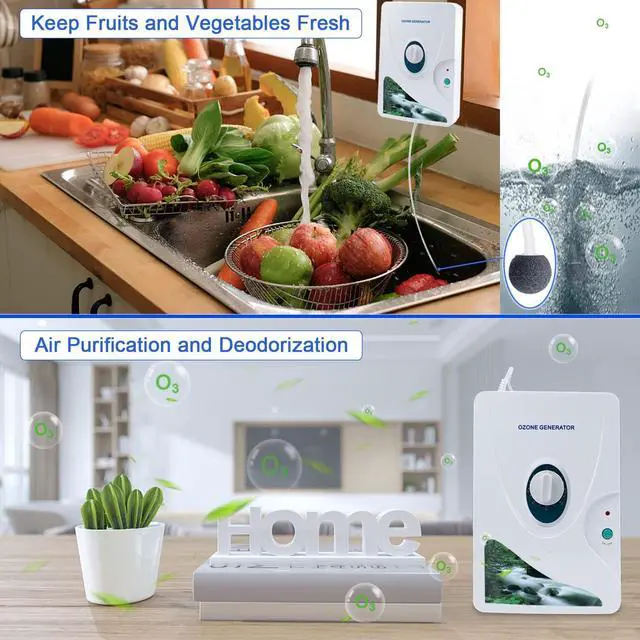 Alt view image 3 of 7 - SHD Ozone Generator Water Ozonator O3 Ozone Machine 600mg/h for Home Air, Water, Fruits, Vegetables Clean