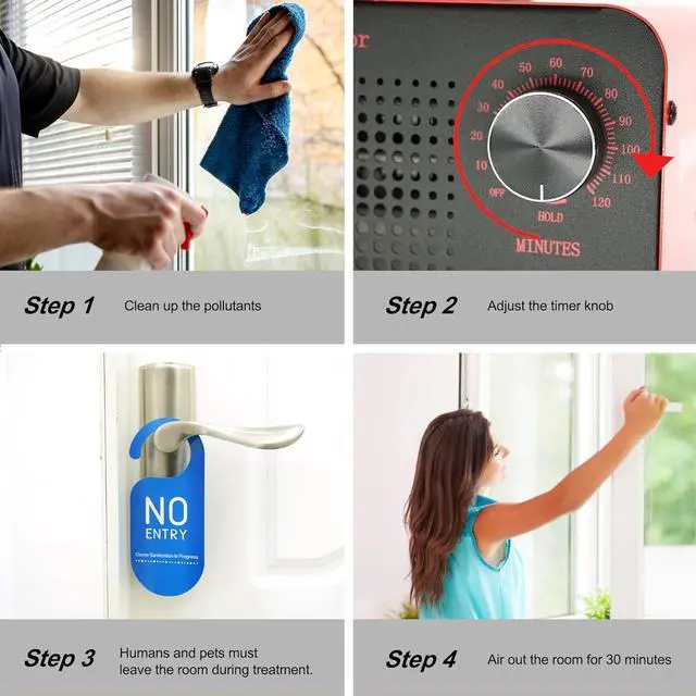 Alt view image 3 of 6 - BeHappy Ozone Generator 10,000mg/h, Industrial Ozone Machine Odor Remover for Room, Home