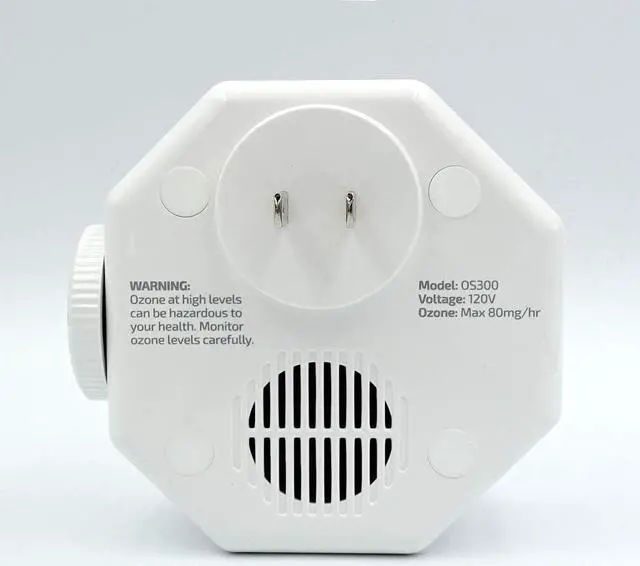 Alt view image 3 of 7 - OdorStop OS300 Professional Grade Mini Ozone Generator Ionizer for Deodorizing and Purifying Small Areas Such as Bathrooms, Bedrooms, Personal Workspaces, Hotel Rooms, Offices, and RVs (300 sq ft +)