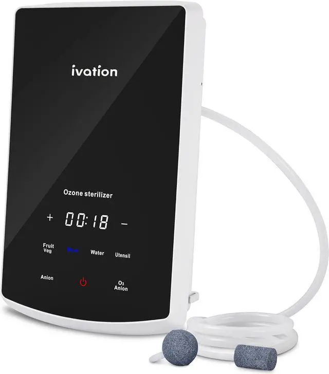 Main image of Ivation Multipurpose Ozone Sterilizer for Air & Water | Portable Home Deodorizing & Disinfecting System with LED Control Panel, Ionizer, Tube & Diffuser Stones | Purify Toothbrushes, Baby Bottles, Etc