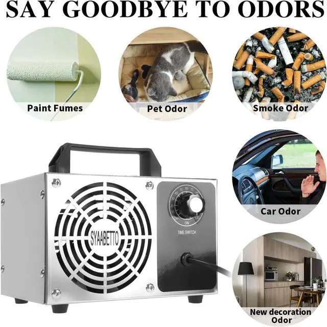 Alt view image 5 of 6 - Ozone Generator 28,000 mg/h High Capacity Ozone Generator Odor Removal Deodorizer Ozonator for Home, Cars and Pets