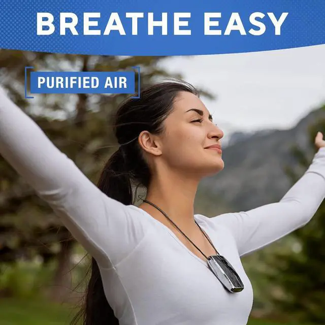 Alt view image 5 of 7 - AirTamer A320 Rechargeable Personal Air Purifier, Proven Performance, Virus and Pollutant Tested*, Black with Leather Travel Case