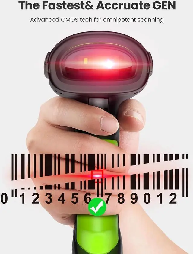 Alt view image 2 of 7 - Eyoyo 2D QR Industrial Barcode Scanner with Wireless Charging Stand, Rugged Heavy Duty & IP65 Waterproof 3-in-1 Bluetooth &Wireless&USB Hands-Free Barcode Reader for Laptop Desktop Tablet Android