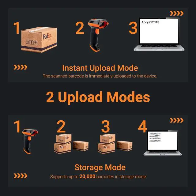 Alt view image 7 of 7 - Barcode Scanner Wireless with Screen: Pro Version 1D 2D QR with Setting Keypad Charging Cradle Works with Bluetooth 2.4G Wireless USB Wired Handheld Bar Code Reader HW0009